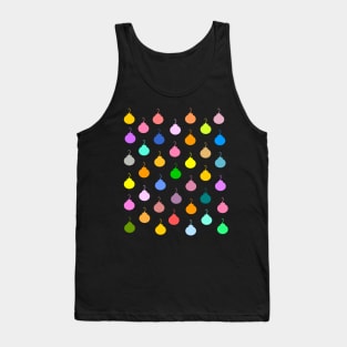 Colorful christmas lights bulbs pattern decoration Tank Top